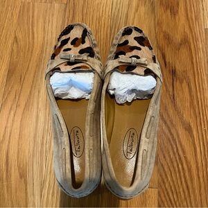 Talbots Tan and Black Animal Print Loafers